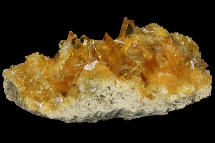 Orange Selenite Crystal Cluster (Fluorescent) - Peru #102172